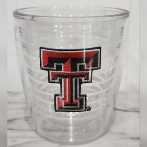 Tervis Texas Tech logo 12oz. Insulated Clear cup *no lid*
